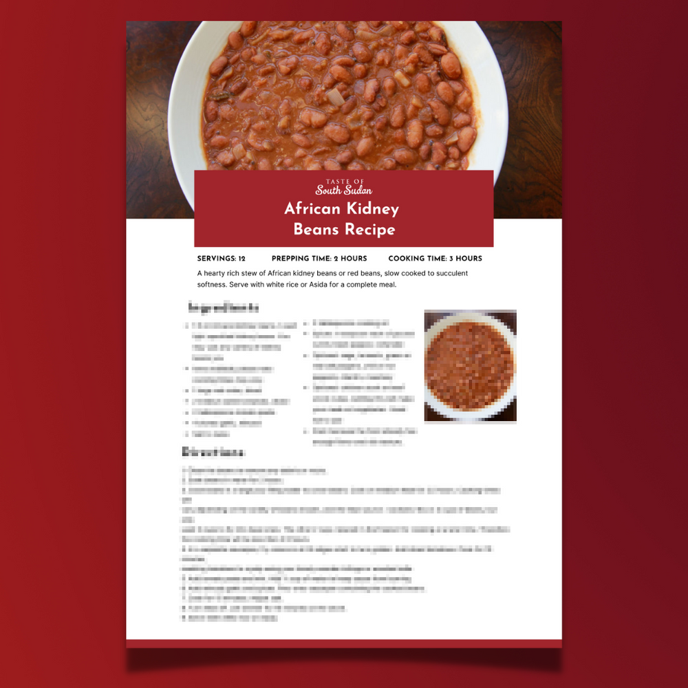 African Kidney Beans Digital Recipe