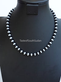 Taste of South Sudan Majok Necklace Ajoh white