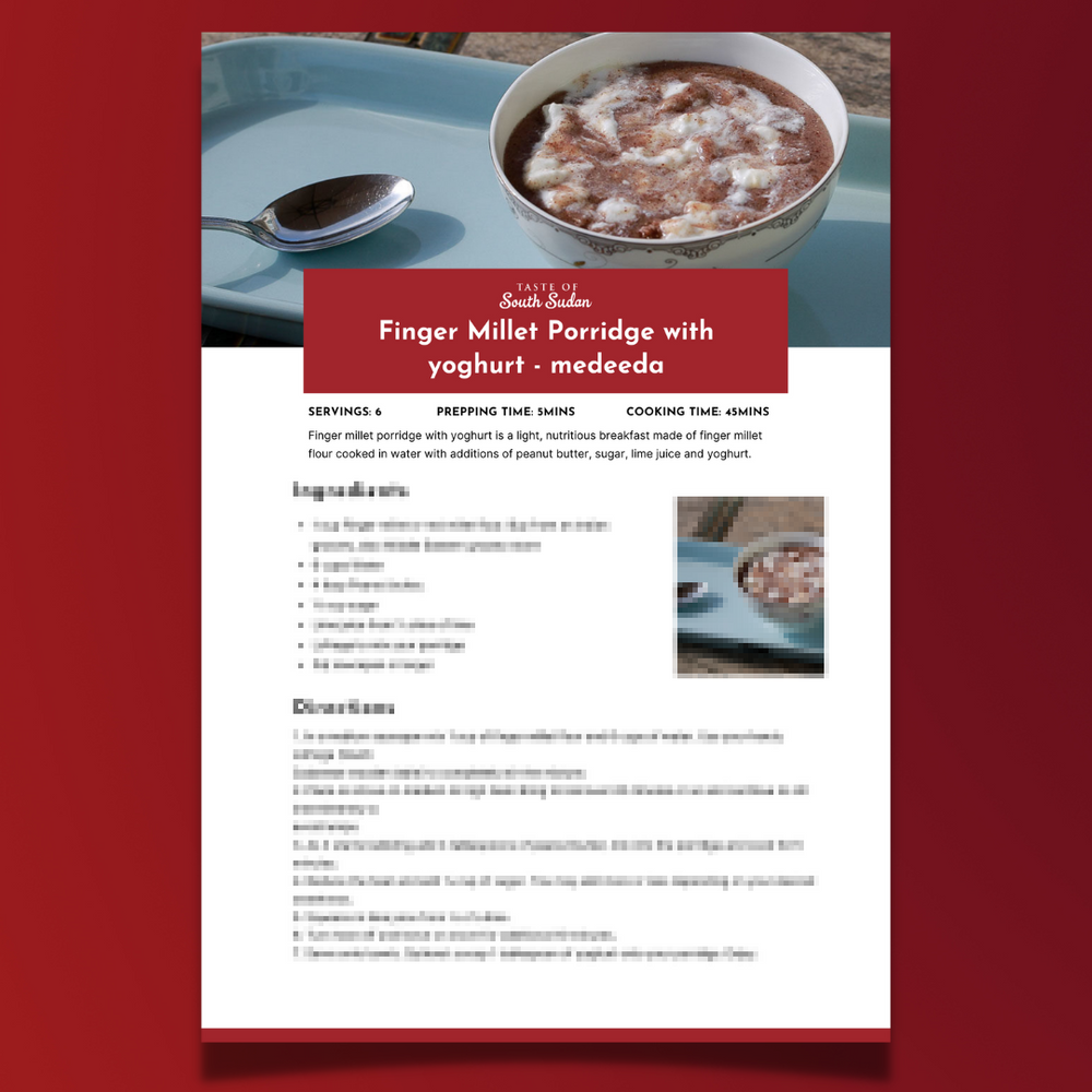 Finger Millet Porridge with Yoghurt Digital Recipe