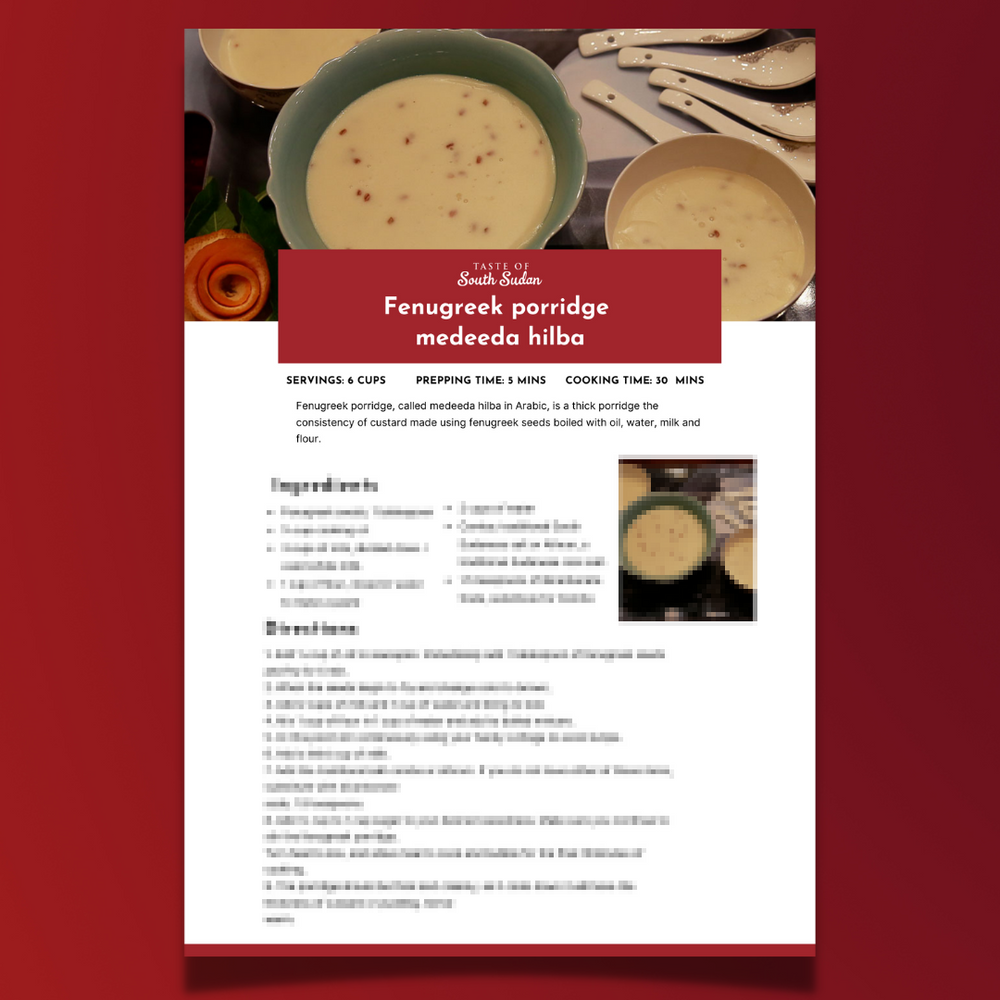 Fenugreek Porridge Medeeda Hilba Digital Recipe
