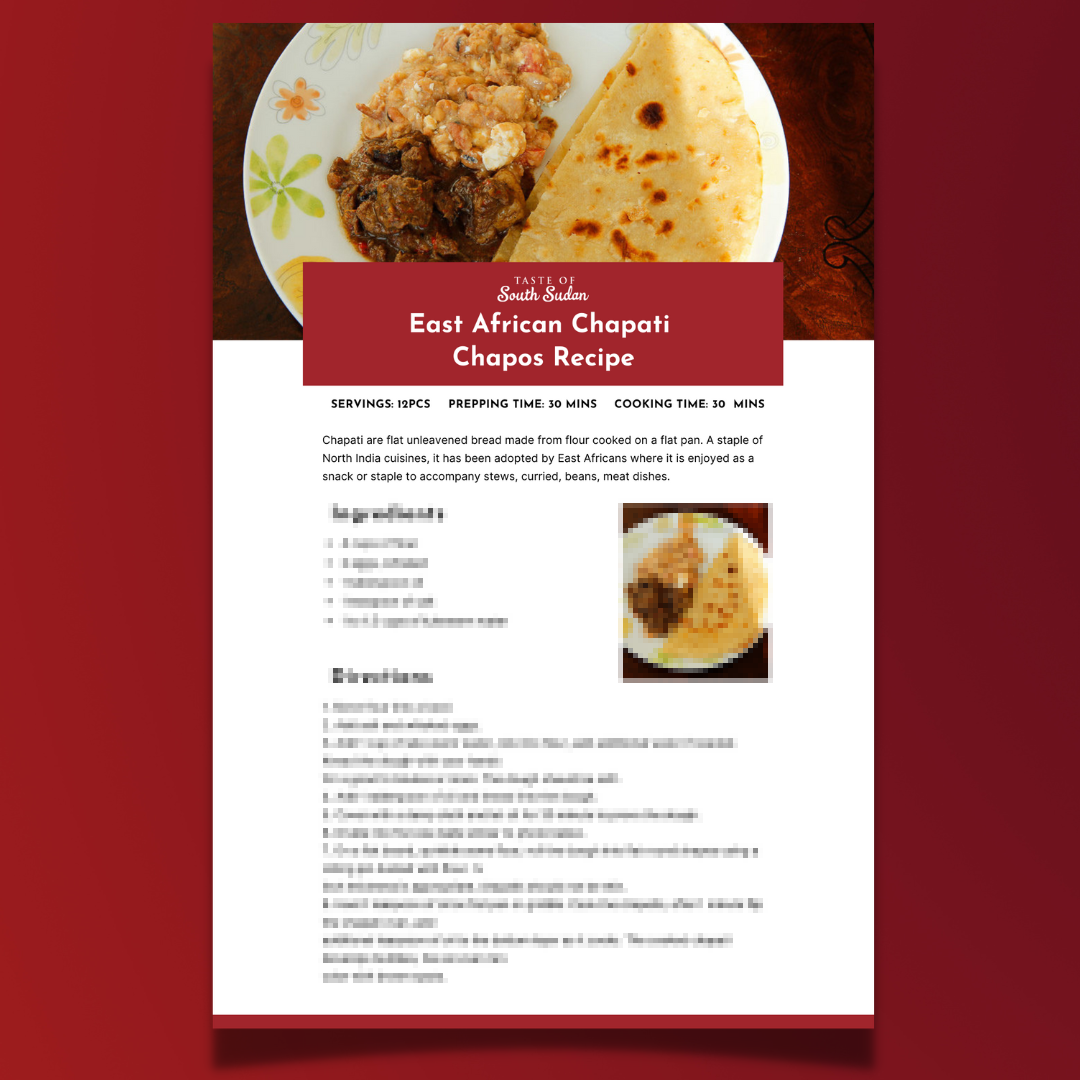 East African Chapati Chapos Digital Recipe