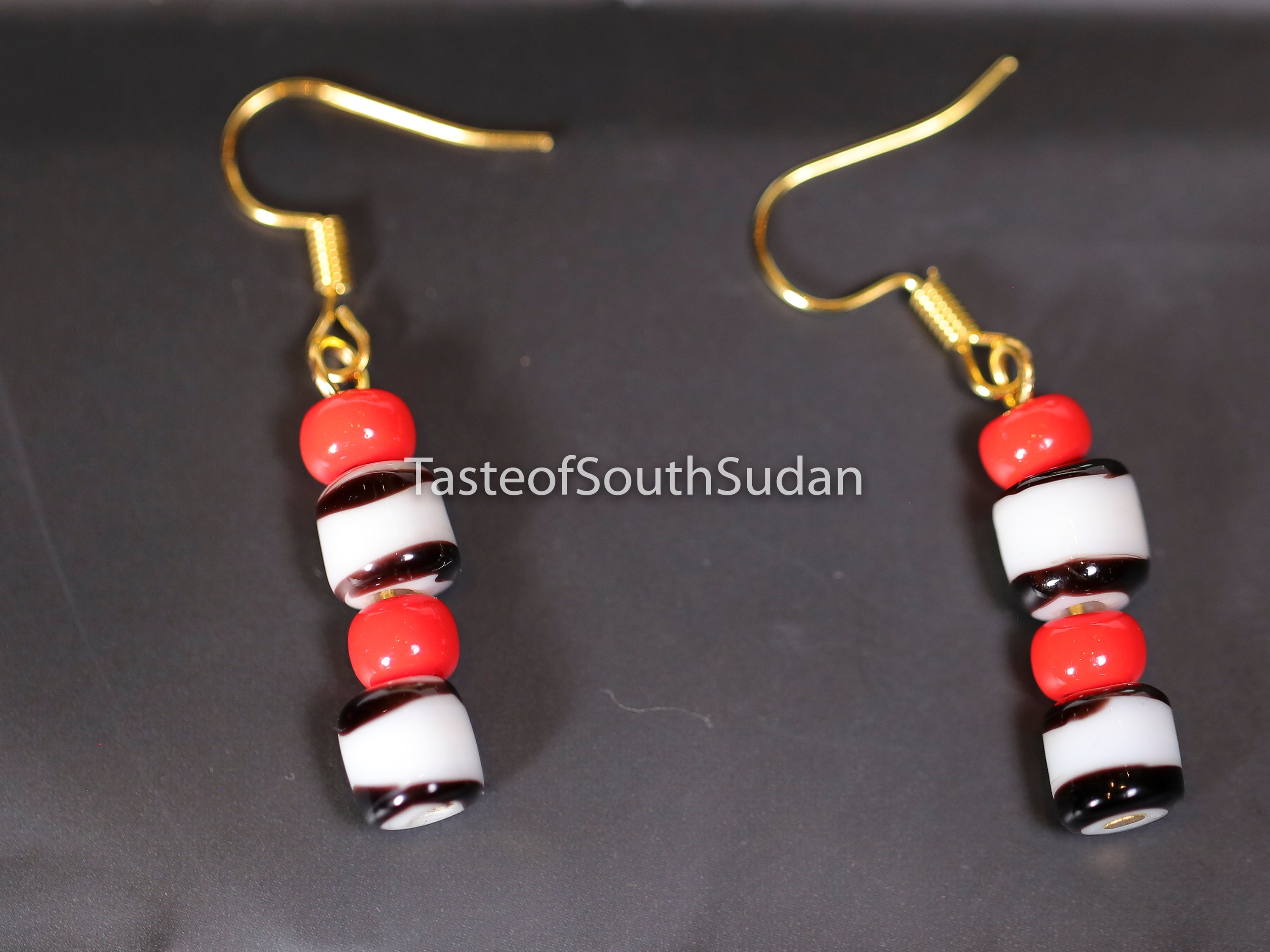 South Sudanese African Beaded Earrings | Taste of South Sudan