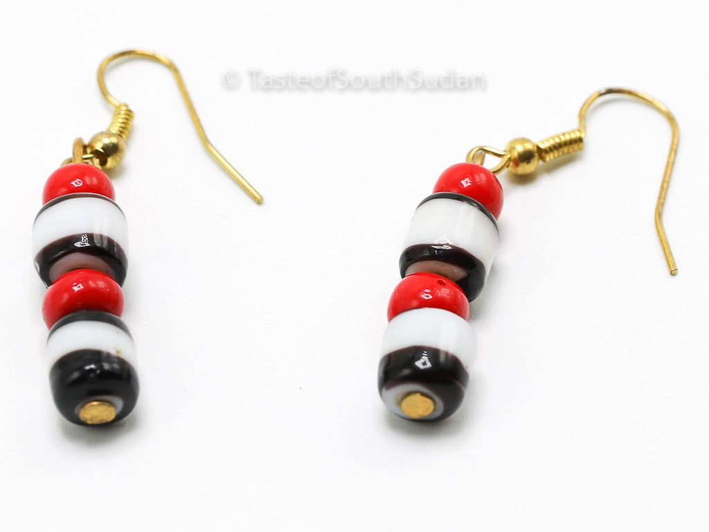 South Sudanese African Beaded Earrings | Taste of South Sudan